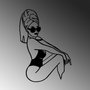 Wallity Cool Woman Escultura de Pared Negra